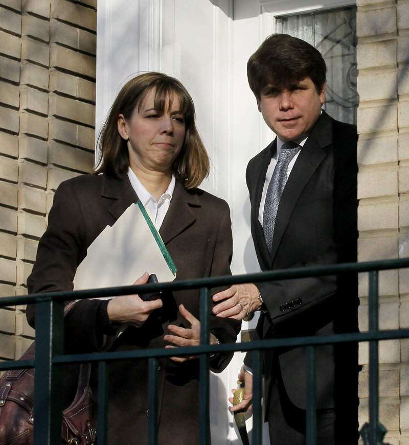 Patti Blagojevich, shown with former Illinois Gov. Rod Blagojevich in Chicago in 2011, says her husband has spent his first year in prison teaching Civil War history, playing guitar and running.