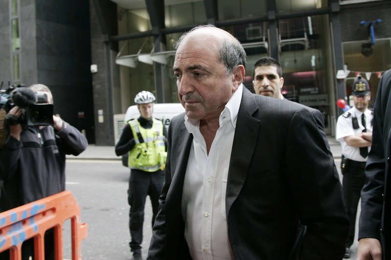 Boris Berezovsky arrives at the Royal Courts of Justice in London for a hearing on April 28, 2008. United Kingdom police said Saturday that Berezovsky has been found dead in southeast England.