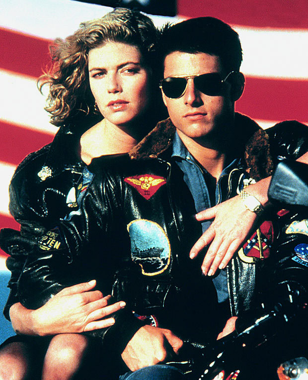 Kelly McGillis and Tom Cruise in “Top Gun”