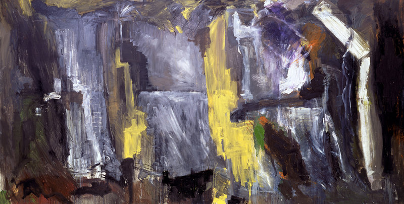 “Earthquake,” oil on canvas by Per Kirkeby, from the retrospective of his paintings and sculpture continuing through July 14 at the Bowdoin College Museum of Art in Brunswick.
