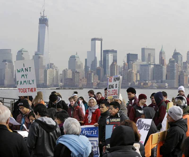 Immigrant rights advocates, like these gathered in Liberty State Park, Jersey City, N.J., in February, have long called for the reforms now being debated in the U.S. Senate.