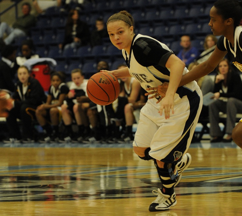 Her playing career over after multiple knee injuries, Rachele Burns spent this season as a student assistant for the Black Bears.