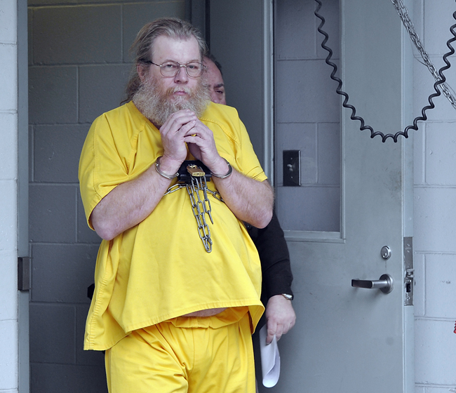 Gary Irving, convicted rapist, leaves the Cumberland County Court House on Monday, April 1 to be transported to Massachusetts.