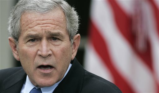 In this October 2006 photo, President George W. Bush speaks during a news conference at the White House. When he took office in January 2001, half of the country viewed him in a positive light while 30 percent had negative views in an NBC survey. By the time he left Washington eight years later, the network's poll showed that 31 percent had favorable opinions of him and 58 percent had unfavorable.