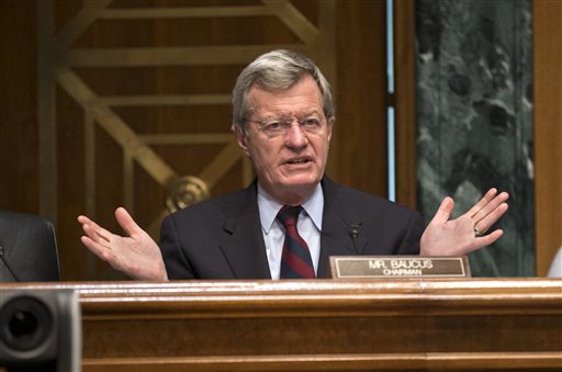 Senate Finance Committee Chairman Sen. Max Baucus, D-Mont. speaks on Capitol Hill recently. His retirement opens up an opportunity for Republicans to claim a Senate seat in a state where GOP presidential nominee Mitt Romney easily defeated Obama last year.