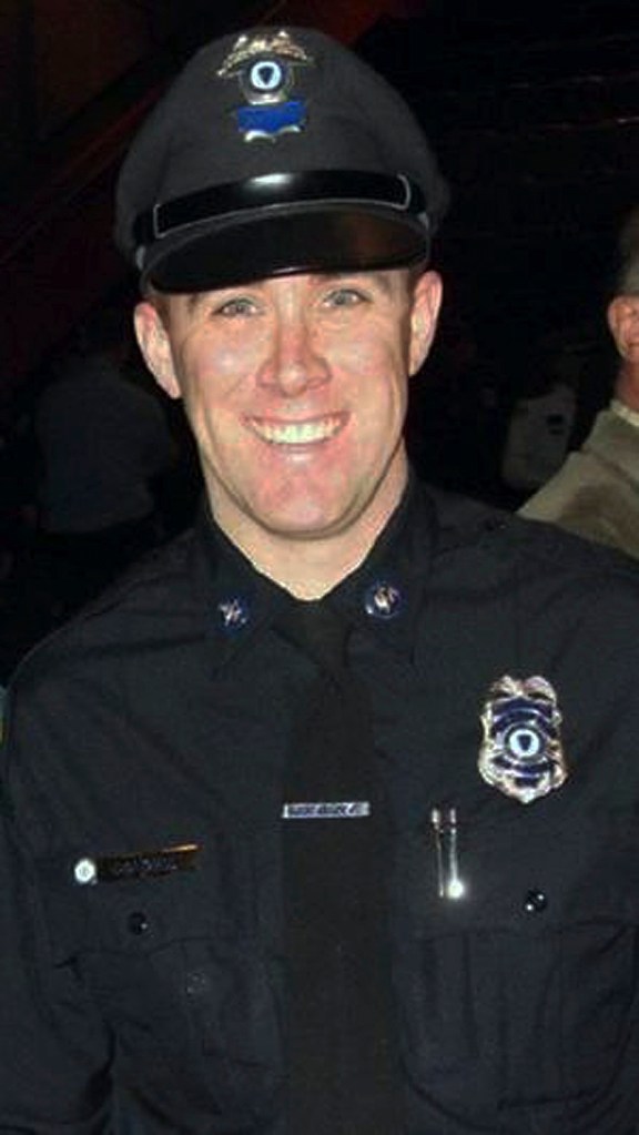 This undated photo provided by the Massachusetts Bay Transportation Authority shows transit police officer Richard Donohue, 33, who was critically injured in an early morning shootout Friday, April 19, 2013, with the two suspects in the Boston Marathon bombings. (AP Photo/Massachusetts Bay Transportation Authority)
