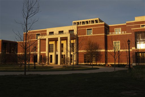 An exterior view of the George W. Bush Presidential Center. The red brick and limestone center has been in the works since Southern Methodist University was chosen as the site in 2008.