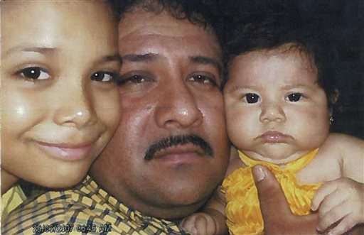 This photo dated 2007 from federal court documents shows Jose Gonzales-Zavala with two of his children. Prosecutors say Gonzales-Zavala was a member of the La Familia cartel, based in Mexico, and was dispatched to the Chicago area to oversee one of the cartel’s lucrative trafficking cells. His defense team entered the photograph into evidence in arguing for leniency in his case. In 2011, he was sentenced to 40 years in prison by a federal judge in Chicago.