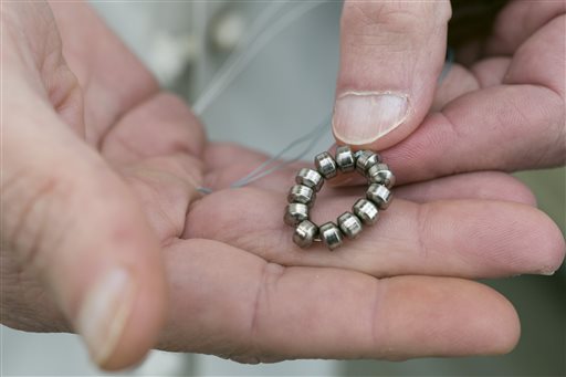 The LINX device is a small, flexible band of magnetic beads. When placed around the outside of the esophageal sphincter, the magnetic attraction helps the sphincter stay closed to prevent reflux. Swallowing food will overcome the magnetic attraction and allow food and liquid to pass normally into the stomach.