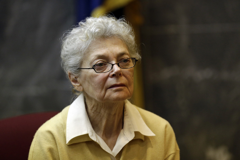 Sandra Layne testifies last month in the Oakland County Circuit Court in Pontiac, Mich. The 75-year-old woman was sentenced to 22 years in prison for shooting her teenage grandson.