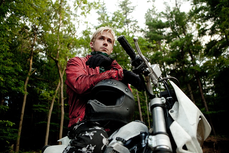 Ryan Gosling is a motorcyle stunt rider who turns to robbing banks to support his family in “The Place Beyond the Pines.”