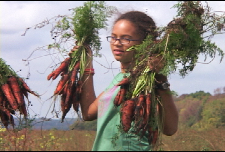 An image from "What's on Your Plate," a documentary.