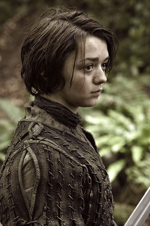 Maisie Williams plays the rough-and-tumble Arya Stark.