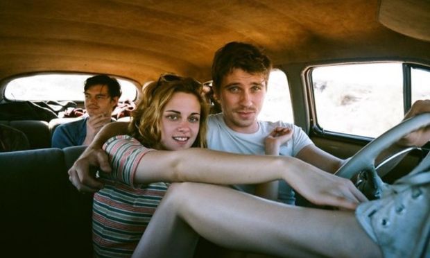 Kristen Stewart, Garrett Hedlund and Sam Riley, rear, in “On the Road.”