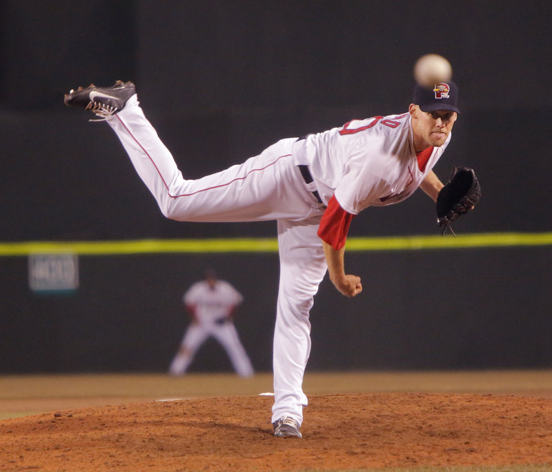 Daniel Bard, who has struggled to regain the form he once showed with the Boston Red Sox, pitched the seventh inning Thursday night for the Portland Sea Dogs at Hadlock Field. Bard delivered 11 strikes and 10 balls, and allowed a two-run homer during the 13-5 loss to Trenton.