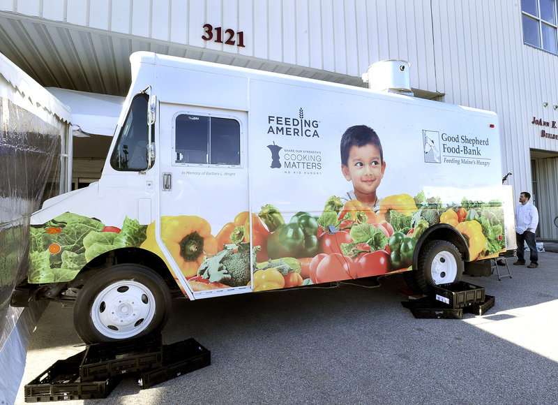 Good Shepherd president Kristen Miale said the organization will spend the next year or so testing out ideas for its new food truck, above, including traveling with its mobile food bank, which distributes fresh produce and other items to underserved areas of the state and low-income neighborhoods.