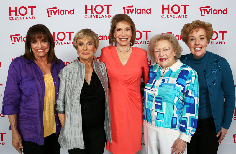 Actresses Valerie Harper, Cloris Leachman, Mary Tyler Moore, Betty White and Georgia Engel reunite last week in Los Angeles.