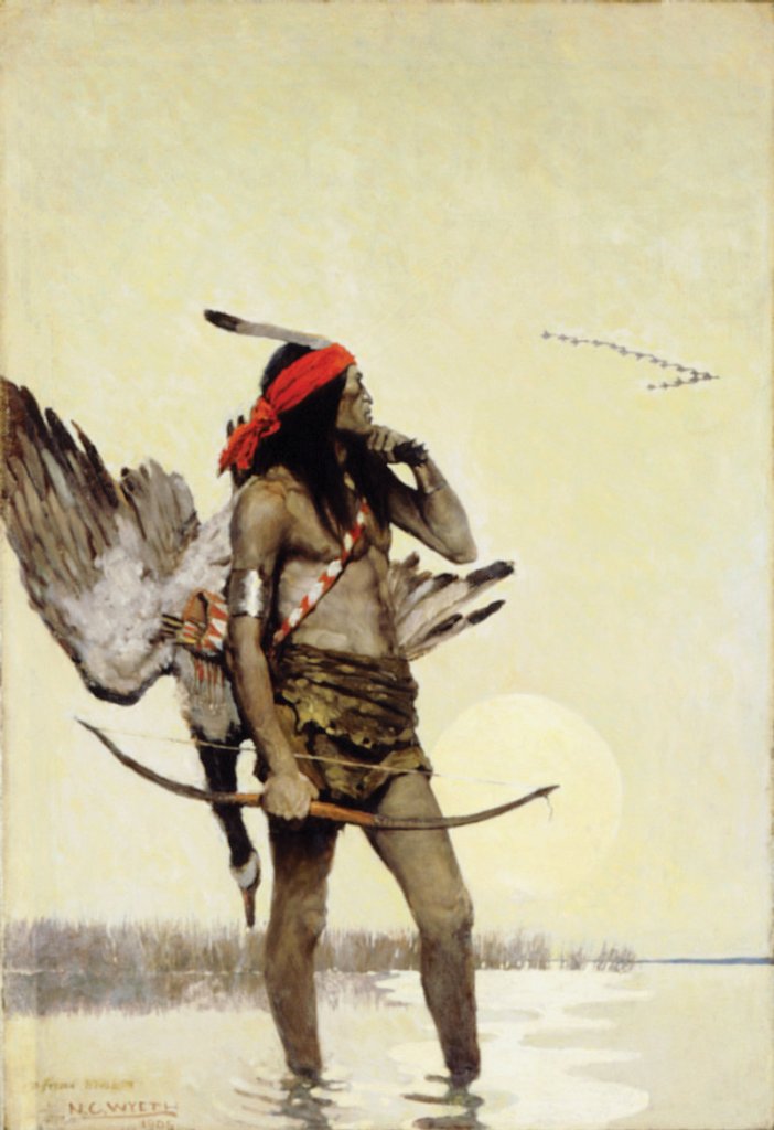 N.C. Wyeth’s “The Hunter,” oil on canvas.