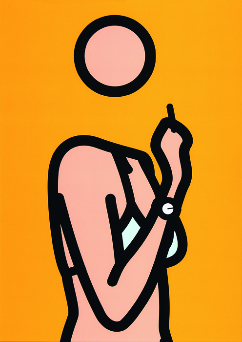 Julian Opie’s “Ruth with Cigarette 3,” 2005-06, Lambda print.