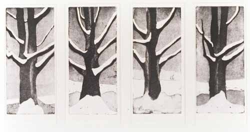 “Winter Trees - Four Views” by Frances Hodsdon.
