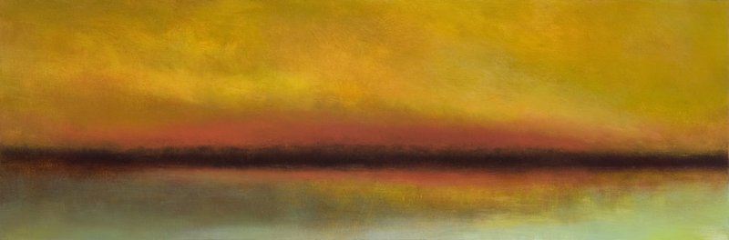 Rachael Eastman's "Warm Silence," 2012, oil on canvas over box panel.