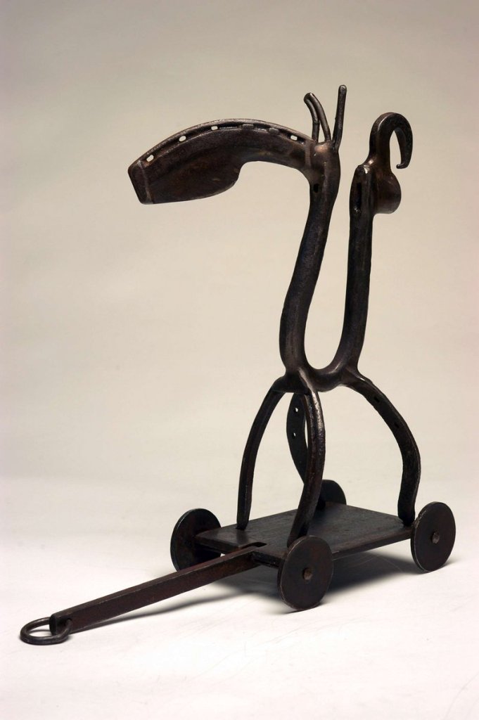 Patrick Plourde's "Horse Pull Toy" at Aucocisco Galleries Thursday to Saturday.