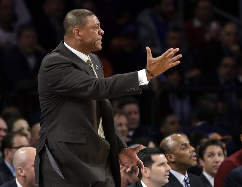 Coach Doc Rivers was fined for his comments about the officiating following Tuesday’s 87-71 loss to New York that put the Celtics in an 0-2 hole. Game 3 is Friday in Boston.