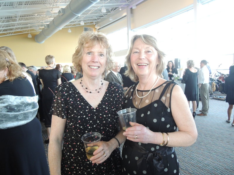 Nancy Egan of Harpswell and Pam Goucher of Freeport at Goodwill’s Little Black Dress fundraising event.