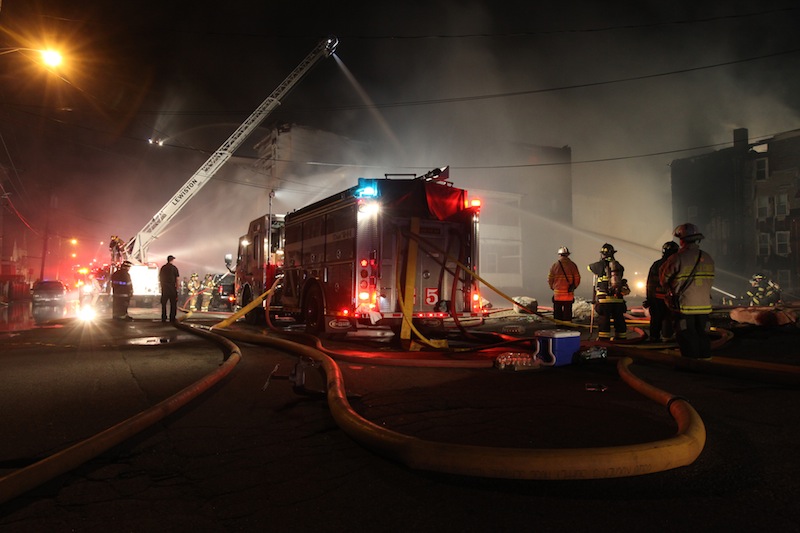 The fire broke out late Friday night and kept firefighters at work for hours into Saturday morning.