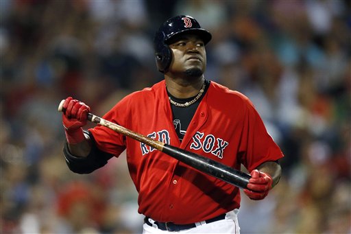 Boston Red Sox's David Ortiz holds his bat after striking out in the seventh inning of a game against the Toronto Blue Jays in Boston on Friday. As a team, the Sox have already struck out 317 times this season. Only the woeful Houston Astros have more punchouts in the AL.
