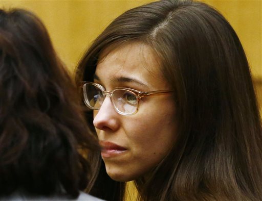 Jodi Arias reacts at Maricopa County Superior Court in Phoenix on May 8, 2013, after she was found of guilty of first-degree murder in the gruesome killing of her one-time boyfriend, Travis Alexander.