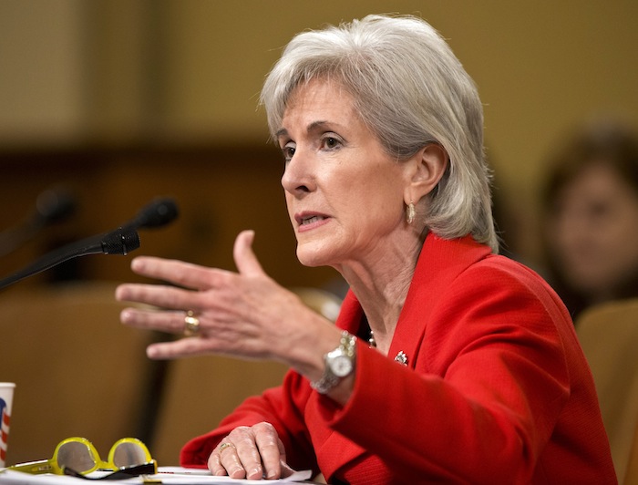Health and Human Services Secretary Kathleen Sebelius testifies on Capitol Hill in April at a House Ways and Means Committee hearing on President Obama's budget proposal for fiscal year 2014. Hospitals within the same city sometimes charge tens of thousands of dollars more for the same procedure, figures the government released for the first time Wednesday show.