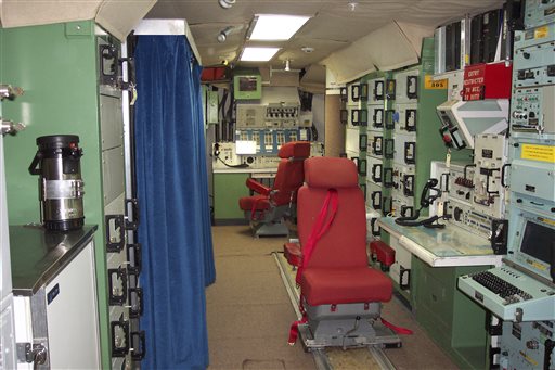 This file photo provided by the National Park Service shows the inside of the deactivated Delta Nine Launch Facility near Wall, S.D., that is now open to the public.