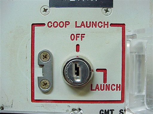 This 2002 file photo provided by the National Park Service shows the launch key mechanism at the deactivated Delta Nine Launch Facility near Wall, S.D.