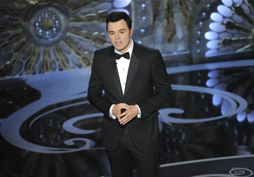 Seth MacFarlane at the 2013 Oscars at the Dolby Theatre in Los Angeles. (Photo by Chris Pizzello/Invision/AP, File) Oscar;Oscars