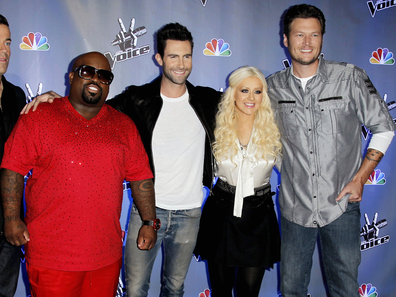 Cee Lo Green, left, Adam Levine, Blake Shelton and Christina Aguilera will be back together on "The Voice."