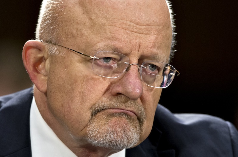 In this April 18, 2013, file photo, National Intelligence Director James R. Clapper testifies on Capitol Hill in Washington. North Korea "will move closer" to its announced goal of being able to strike the U.S. with a nuclear-armed missile if it keeps investing in tests of nuclear and missile technology, the Pentagon said Thursday, May 2, 2013, in a report to Congress. Clapper said shortly after the DIA assessment was made public that its conclusion was not shared by other intelligence agencies. (AP Photo/J. Scott Applewhite, File)