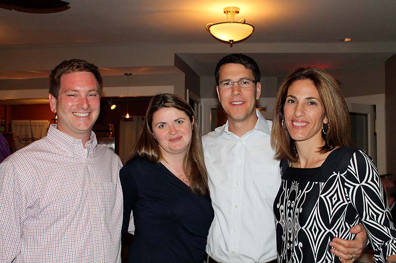 Alexander Peacock and Jen Peacock Lyons with Ben and Emily Kahn of Kennebunk. The event raised $9,500.