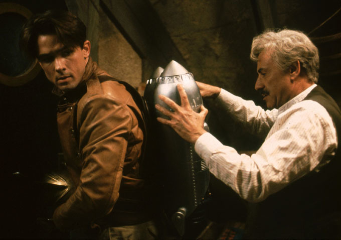Billy Campbell and Alan Arkin in “The Rocketeer” (1991), the first of the contemporary superhero movies.