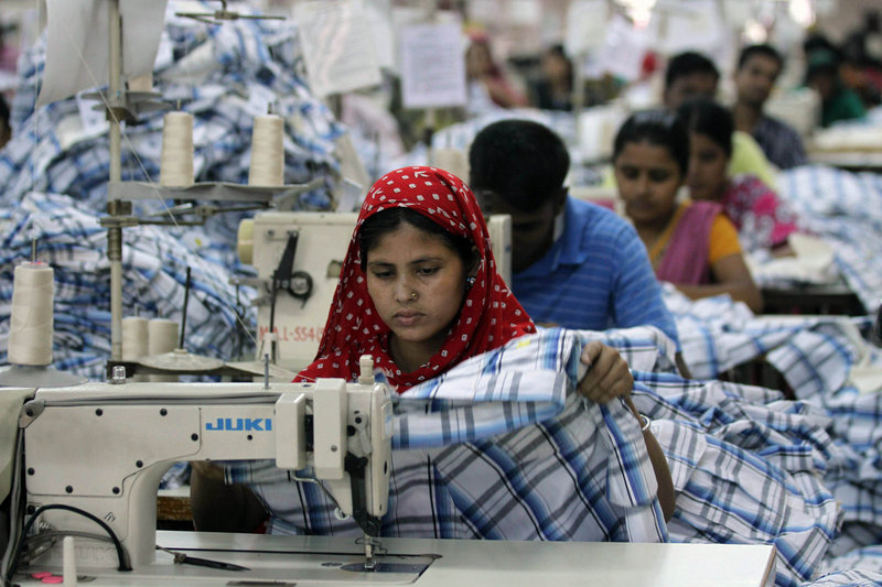A woman works at a garment factory in Ashulia, Bangladesh. Very few companies sell clothing that’s made in factories that maintain safe working conditions. In fact, “ethically made” clothes make up a tiny fraction of 1 percent of the $1 trillion global fashion industry.