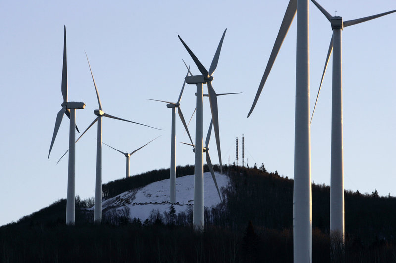 Wind turbines are seen on Mars Hill Mountain in 2007. Maine Audubon and the Natural Resources Council of Maine are resisting bills that would give all Mainers a chance to participate fully in the process of siting wind power projects, a reader says.