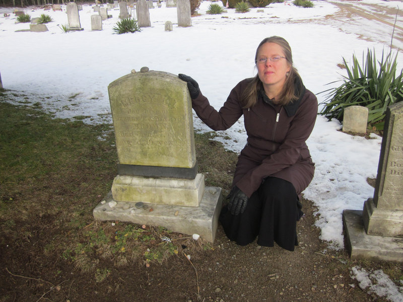 Author Sarah Thomson was filmed at the grave of the real-life Mercy Brown and at a nearby home in Exeter, R.I., by a Travel Channel crew for the premiere, airing Thursday, of a new series called “Monumental Mysteries.”