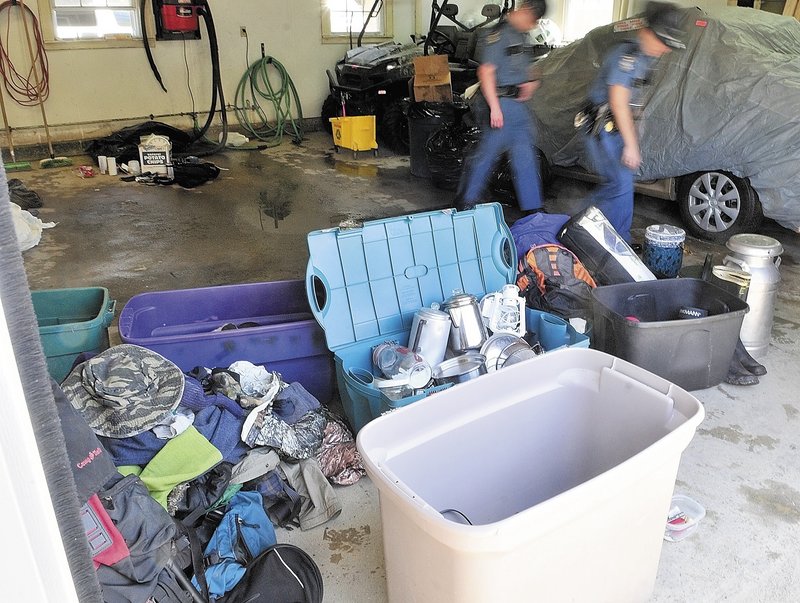In Skowhegan Saturday, State Police displayed items recovered from the campsite of Christopher Knight, who admits carrying out more than 1,000 burglaries.