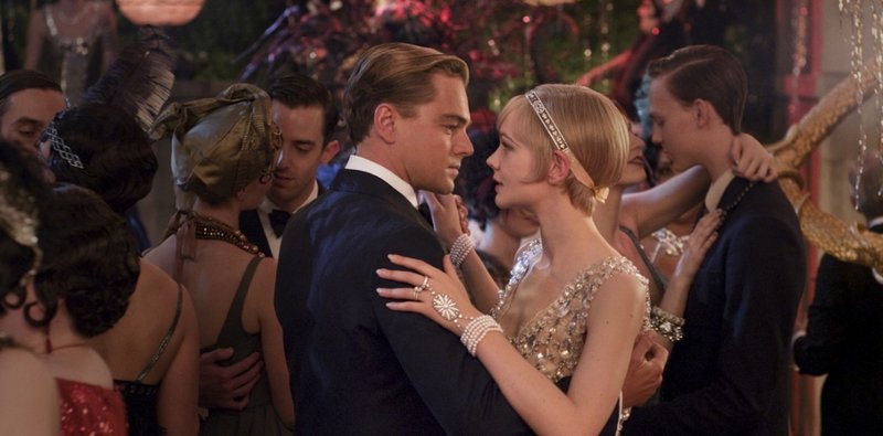 Leonardo DiCaprio with Carey Mulligan as Daisy, the object of Gatsby’s obsession.