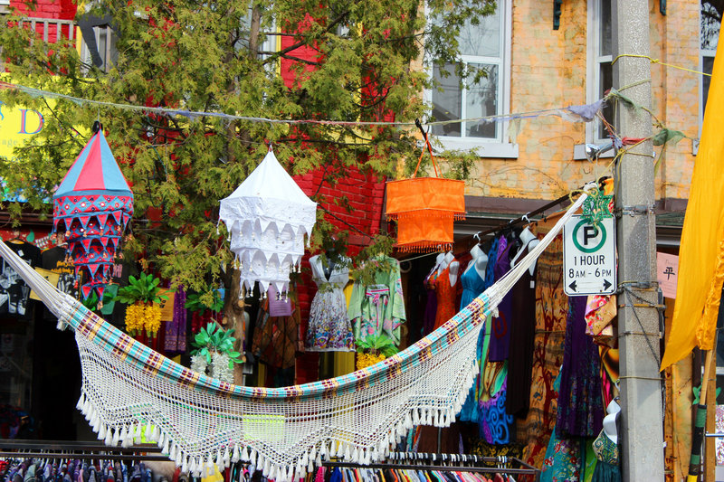 Shoppers looking for something a bit offbeat should check out the Kensington Market neighborhood, near Chinatown, in Toronto, Canada.