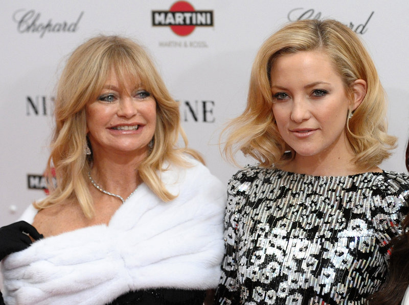 Goldie Hawn, left, and Kate Hudson form one of Hollywood’s better-known mother-daughter acting pairs.