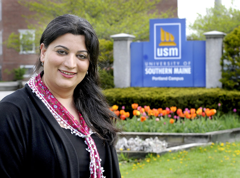 Roya Hejabian, on the University of Southern Maine’s Portland campus: “I’ve always looked at education as a great tool to get to a destination.”