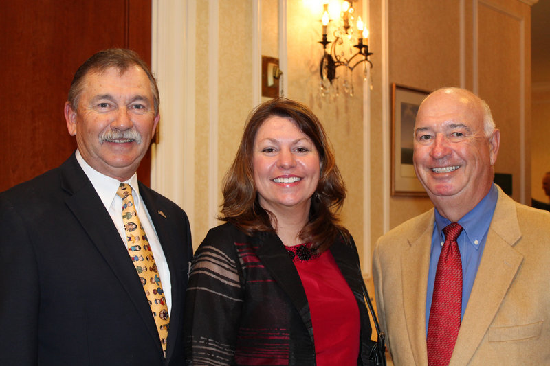 Carl Pendleton, left, president and CEO of Sweetser, with board chair Mary Turgeon and Henry Deegan, corporator and friend of the organization.