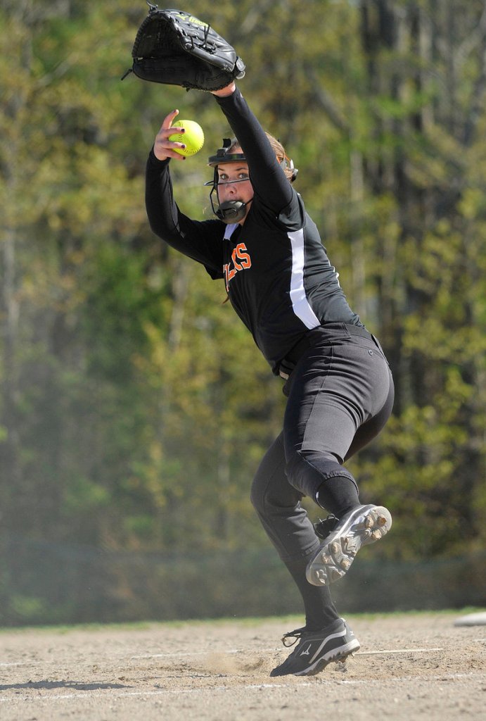 Biddeford’s Abbie Paquette, a sophomore, was outstanding for the Tigers, recording nine strikeouts in a four-hit, 7-1 win at Westbrook on Monday.