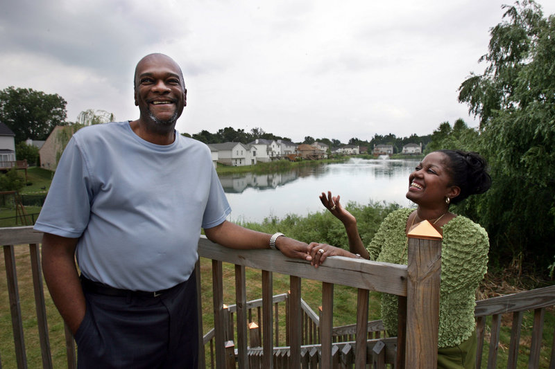 Lawrence Jackson, with his wife, Cynthia Nichols-Jackson, of Belleville, Mich., jokes that he’d never leave his beloved wife because her retirement nest egg is bigger. He used retirement savings to pay bills when he was out of work. Like many baby boomers, retirement is an uncertain proposition for them.
